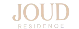 Joud Residences wordmark logo in elegant beige typography